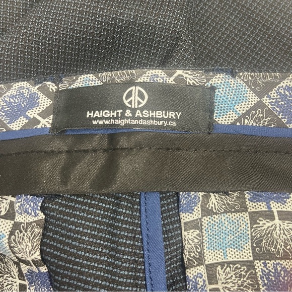 Haight & Ashbury Mini Grid Slim Fit Mens Trousers 31 - Picture 3 of 5